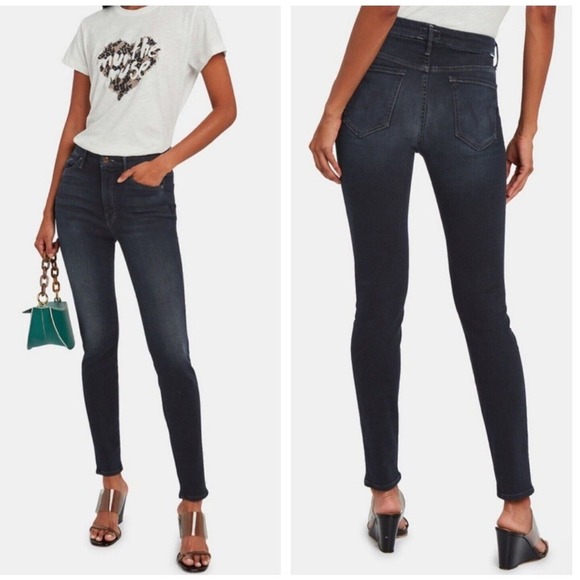MOTHER Denim the High Waisted Looker Jeans in Coffee Tea or Me Size 28 - Picture 3 of 13
